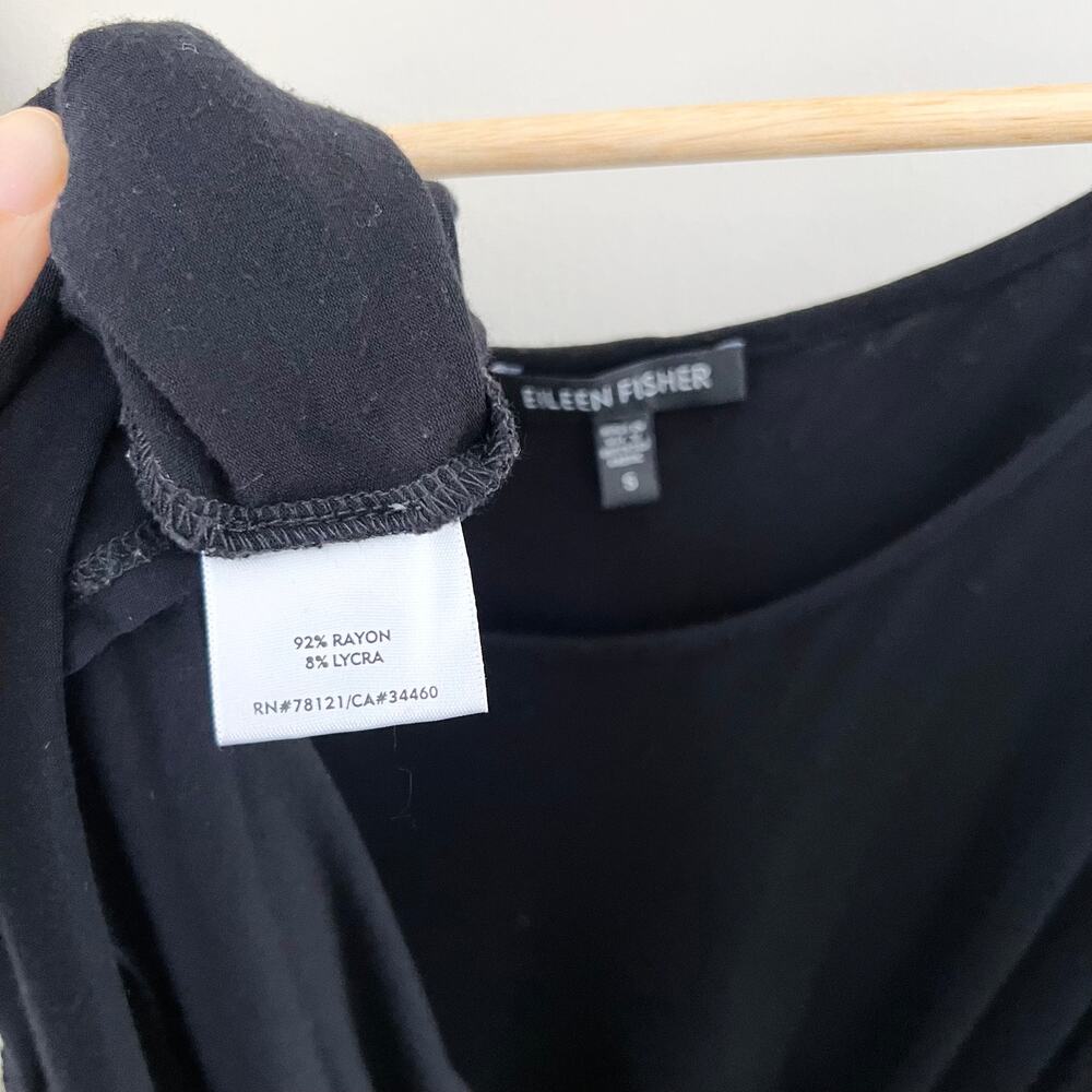 Eileen Fisher Black Sleeveless Dress Women's Size Small - Picture 5 of 5